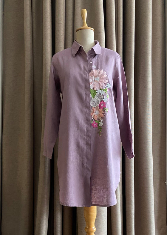 FLORAL GARDEN SHIRT DRESS