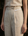 Natural Embroidered Pant