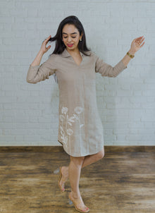  Button Down Sage Dress