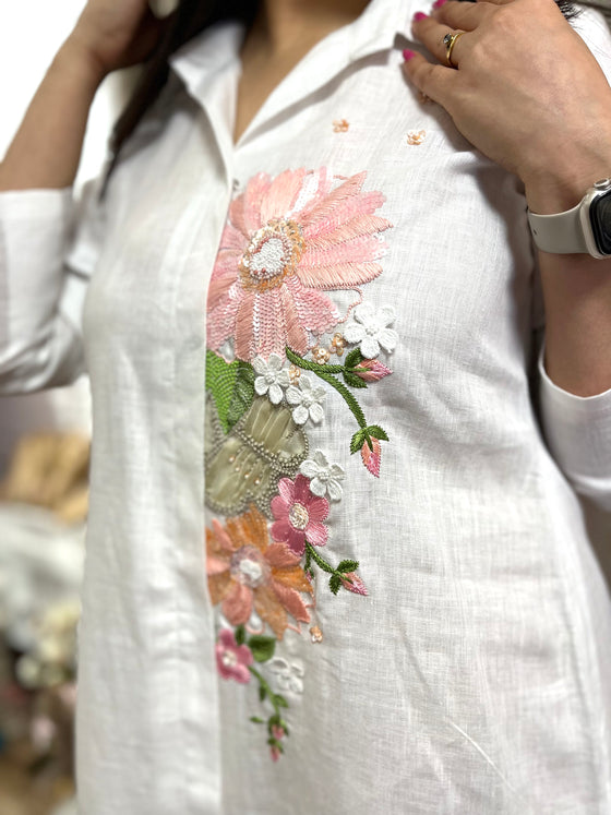 FLORAL GARDEN SHIRT DRESS